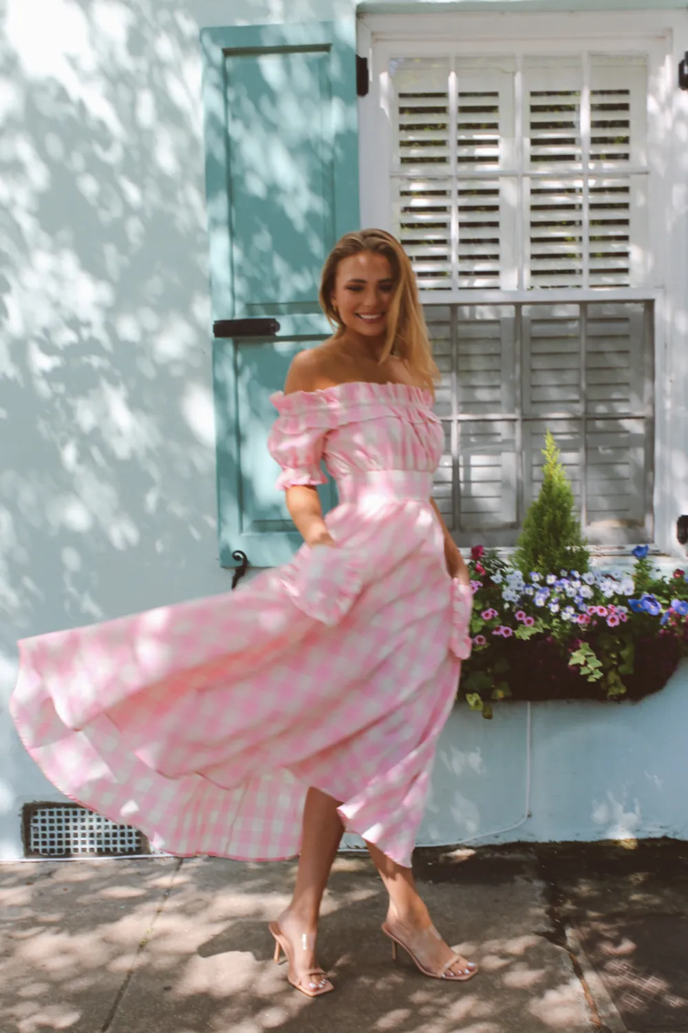 DREAMSTATE PINK GINGHAM MAXI DRESS