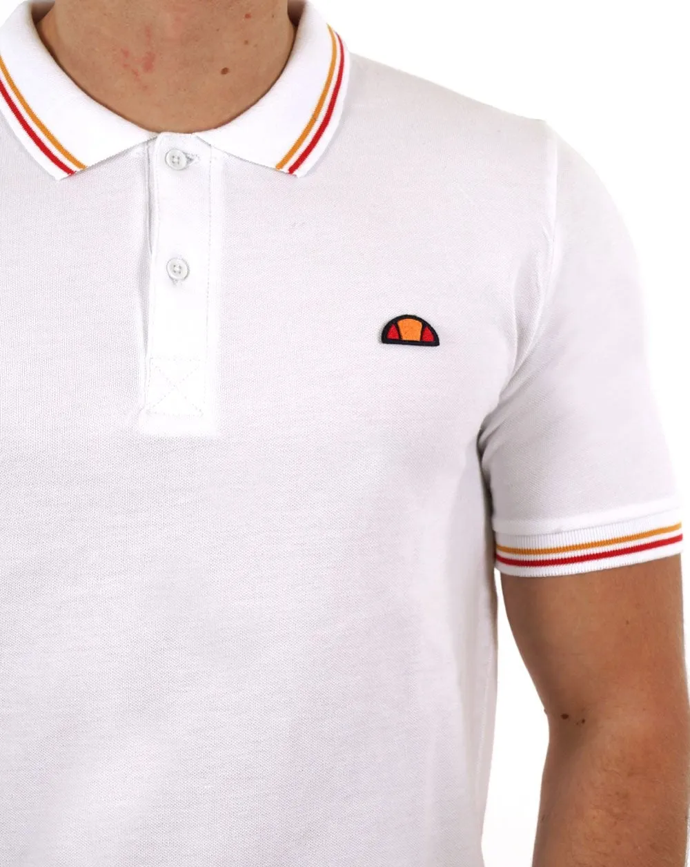Ellesse Tipped Polo Shirt White