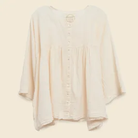 Gathered Blouse - Natural