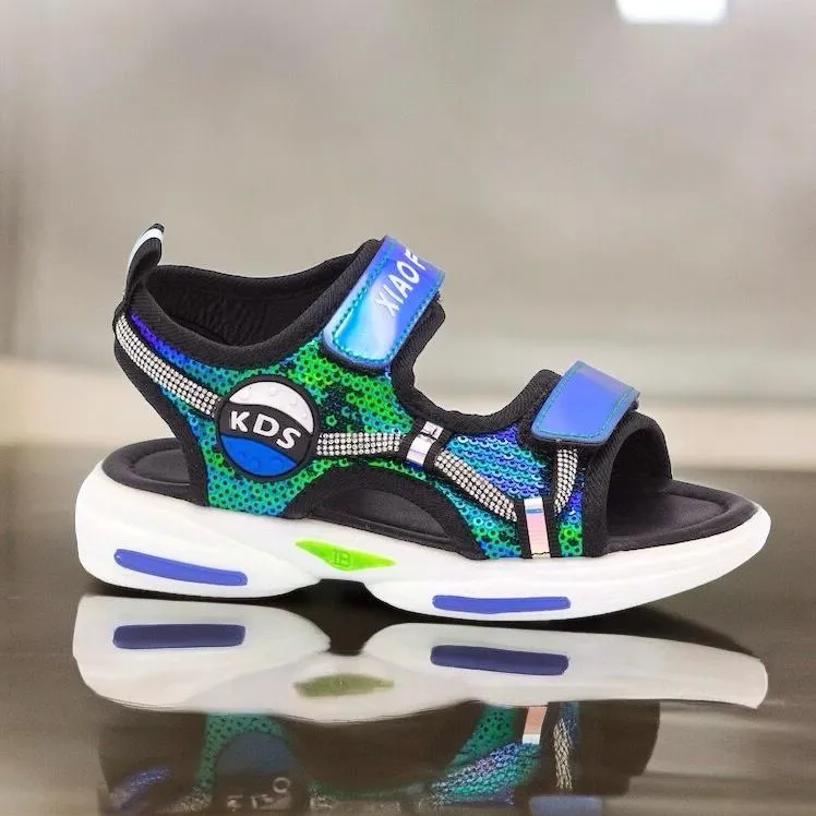Kids patent sandal