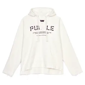 Purple Brand Cotton Ecru Printed Beach Hoody