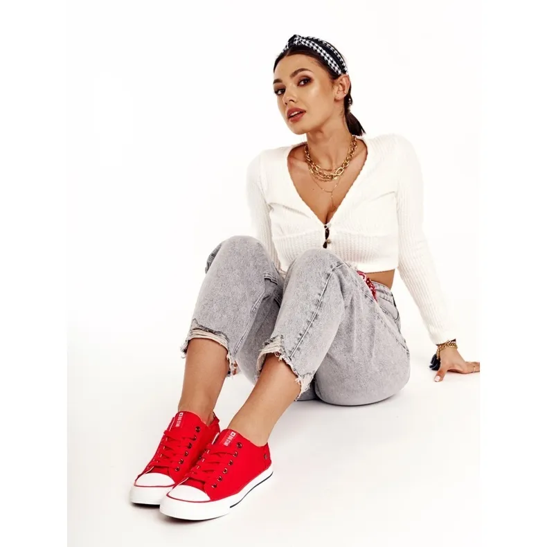 Women's Sneakers Low Big Star Red DD274339